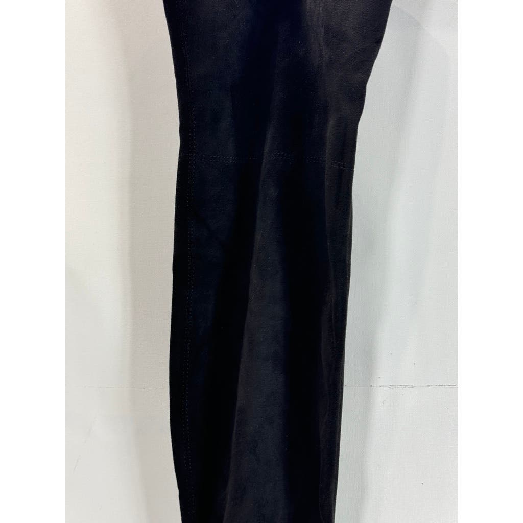 MIA Women's Black Stretch Faux Suede Beleza Tall Over-The-Knee Heeled Boots SZ 9