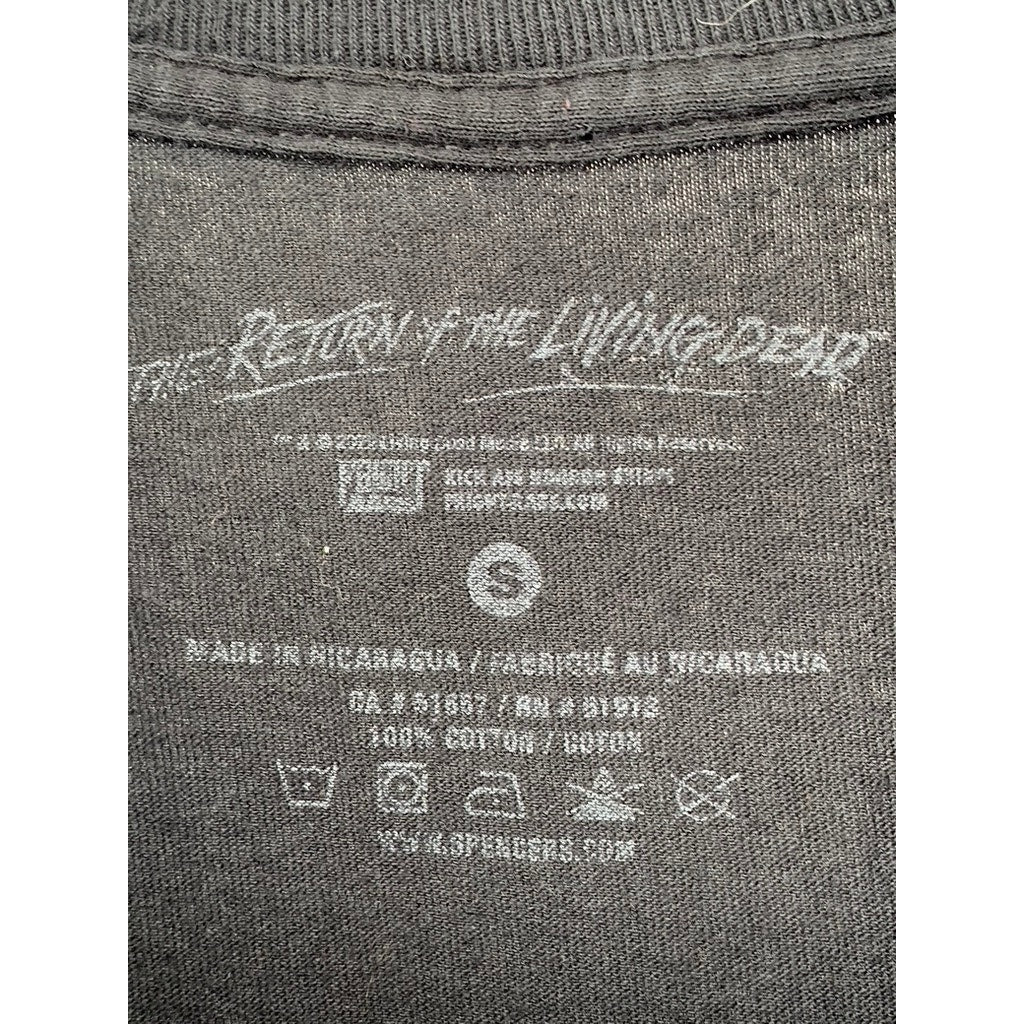 THE RETURN OF THE LIVING DEAD Men's Black Retro Graphic T-Shirt SZ S