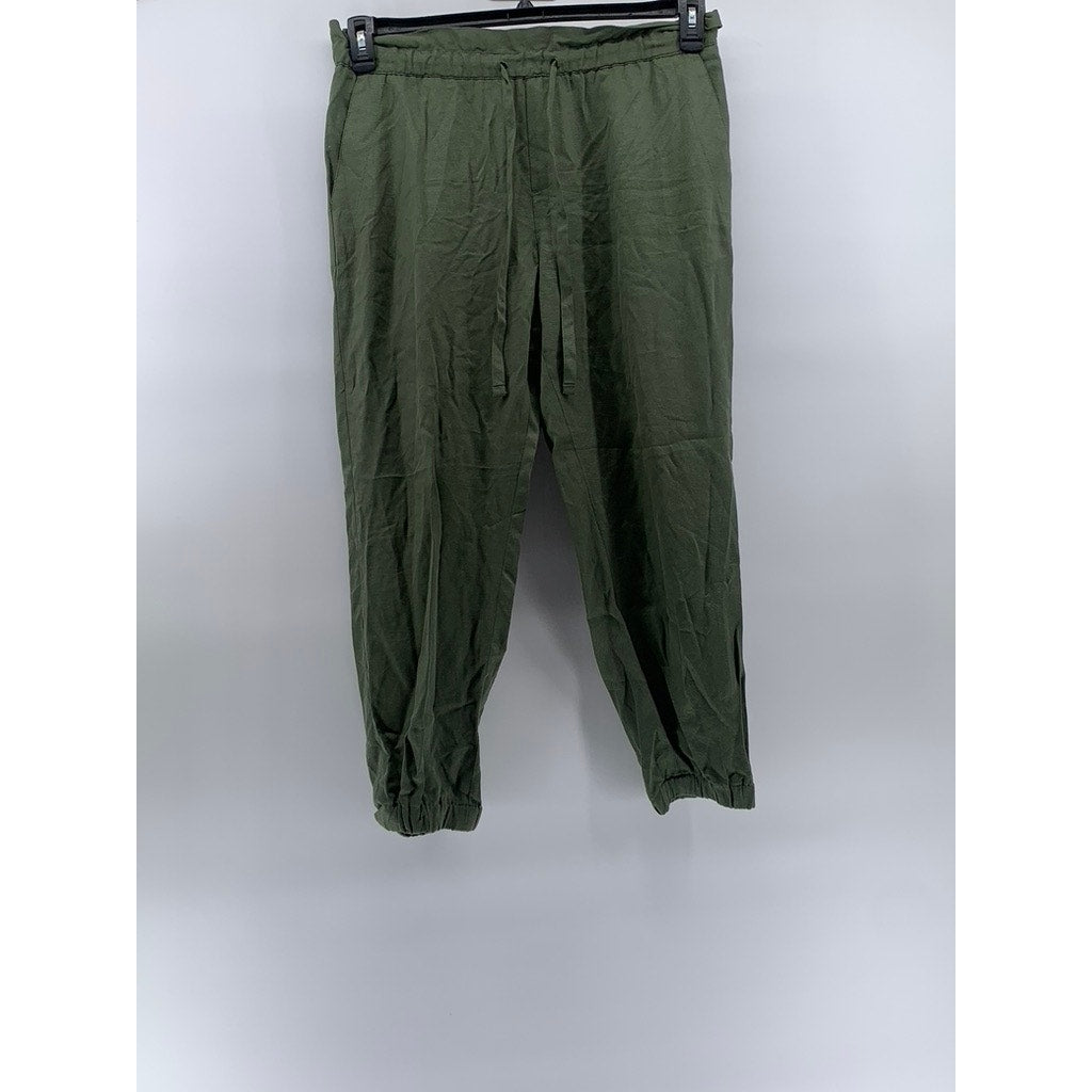 BANANA REPUBLIC Women's Olive Green Pull-on Drawstring Jogger Pants SZ M