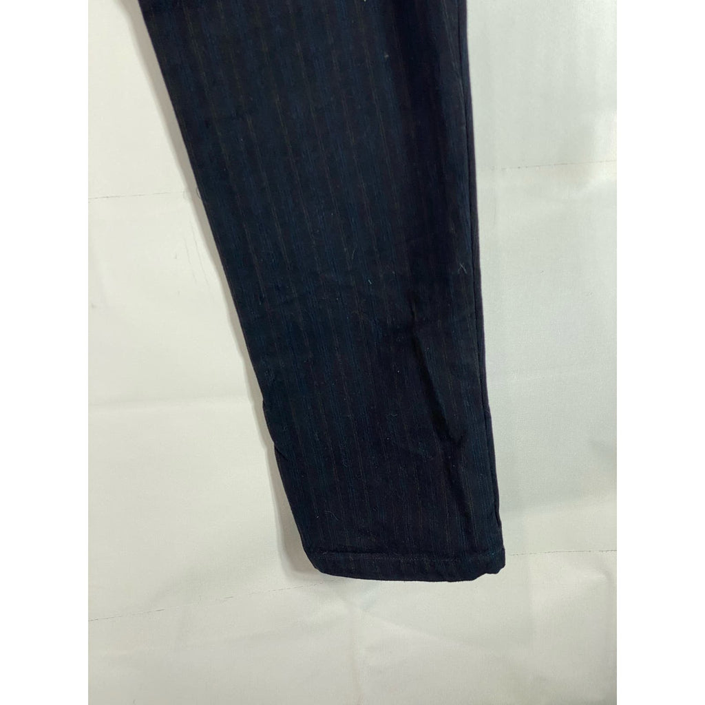 JCM JEY COLE MAN Men's Blue Striped Slim Straight-Leg Pant SZ 34X34