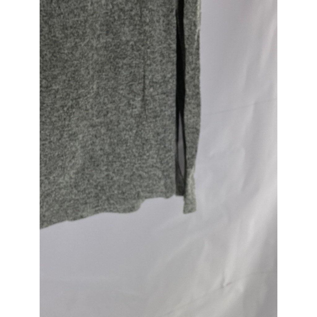 OLD NAVY Women's Gray Marled Luxe Scoop-Neck Long Sleeve Side-Slit Top SZ S