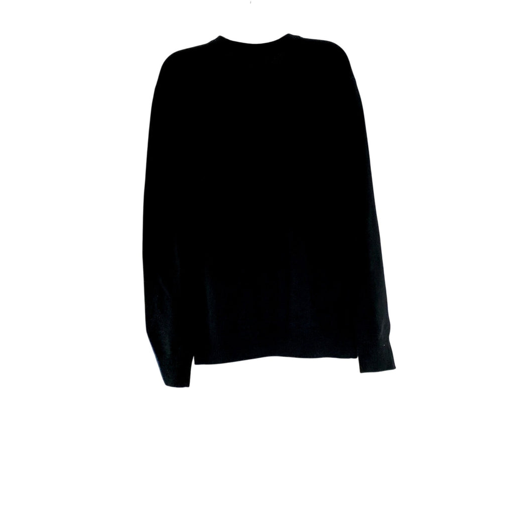 KANGOL Men's Black Knit Embroidered Logo Crewneck Long Sleeve Sweater XL