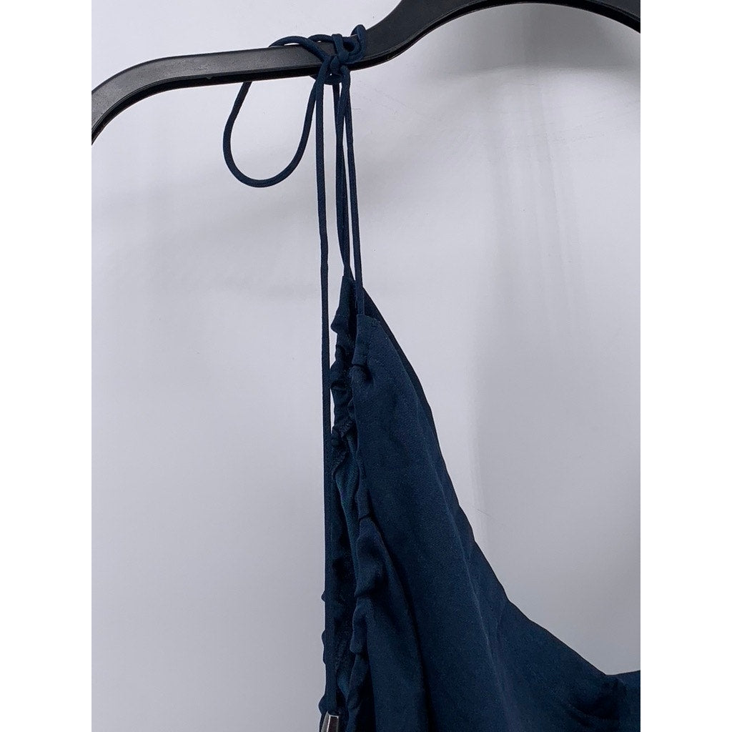 FREE PEOPLE Women's Dark Blue Tie-Shoulder Sleeveless Top SZ M