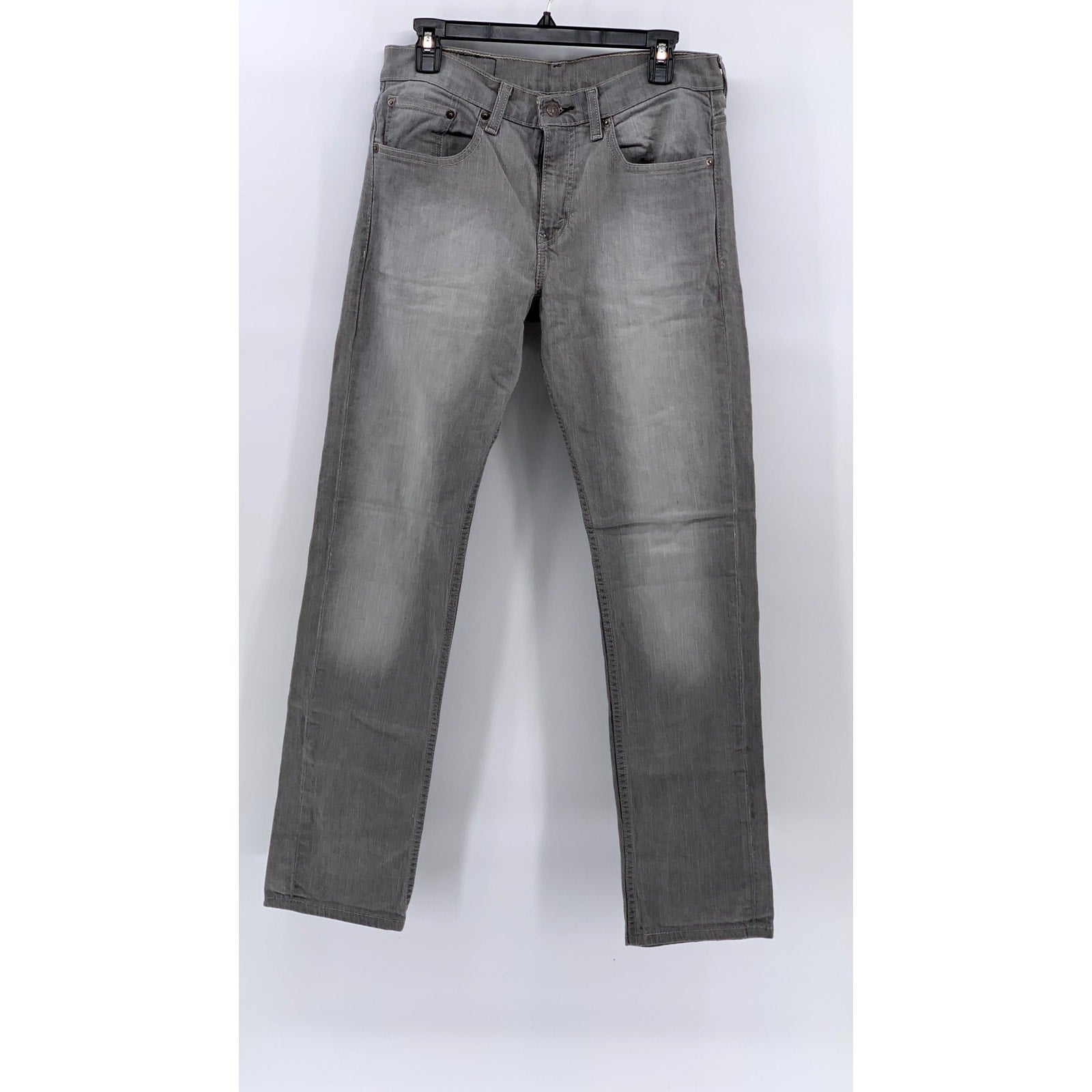LEVI'S Men's 513 Light Gray Denim Slim Leg Regular Fit Five-Pocket Jeans SZ32X32