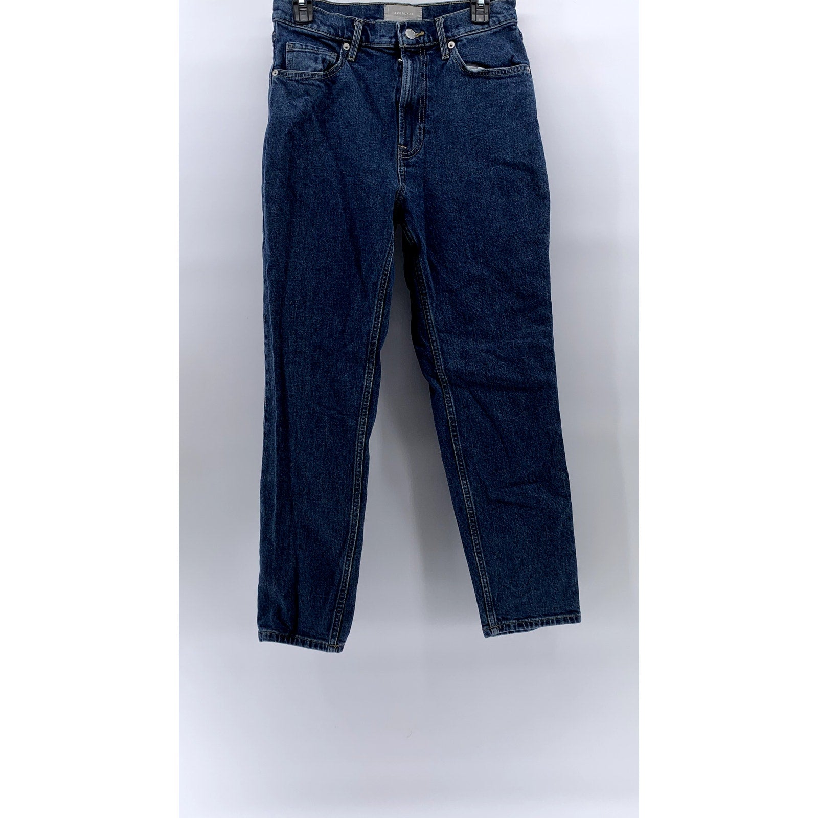 EVERLANE Women's Dark Blue High-Rise Straight-Leg The Original Cheeky Jean SZ 28