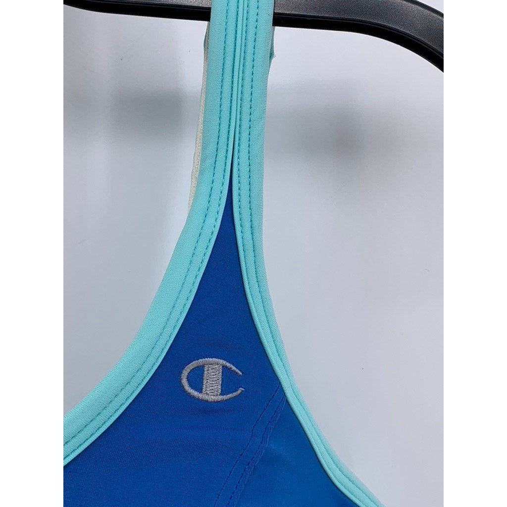 CHAMPION Women's Blue Double Dry Sports Bra SZ 34DD