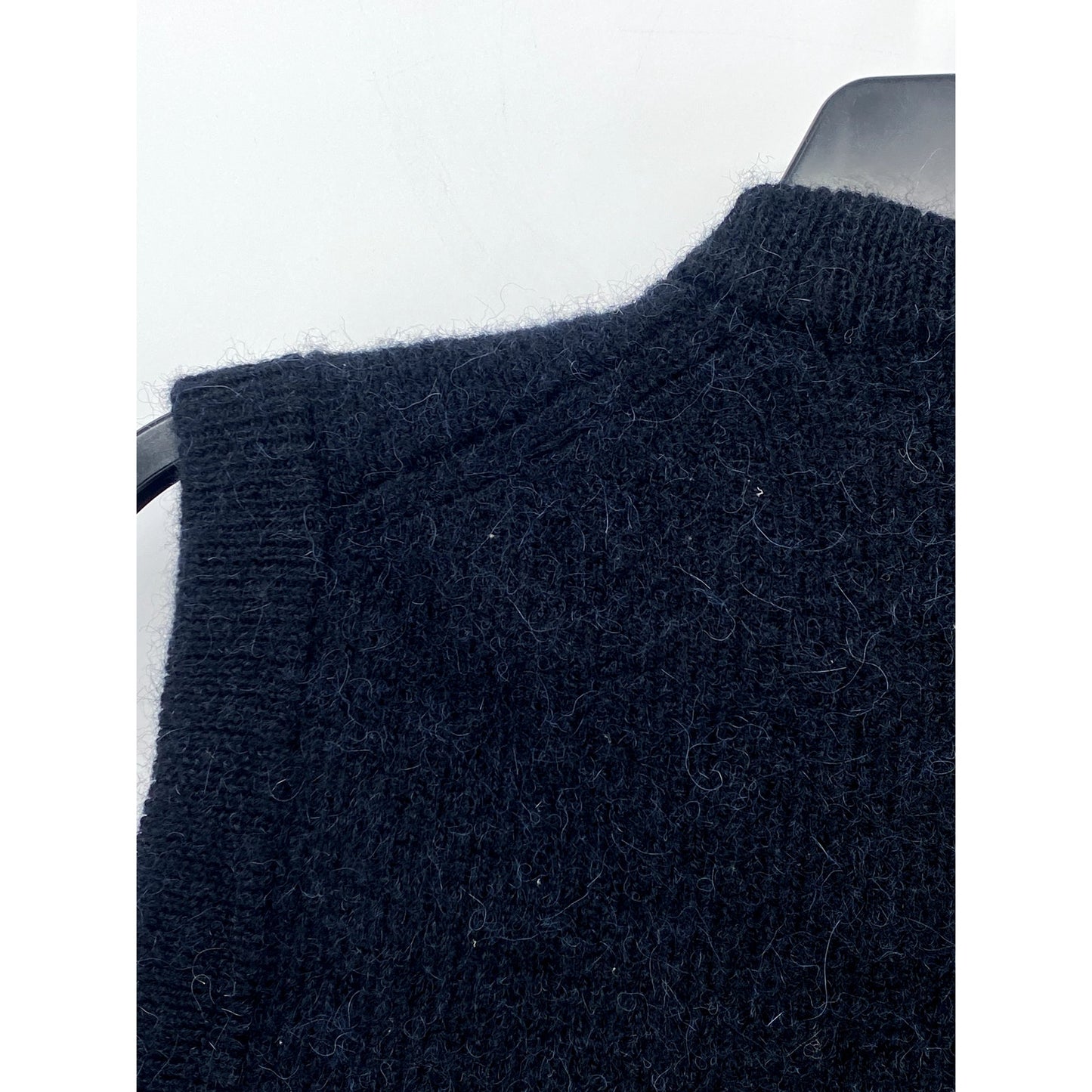 ZARA ORIGINS Women's Dark Navy Wool-Blend V-Neck Button-Up Sleeveless Vest SZ S