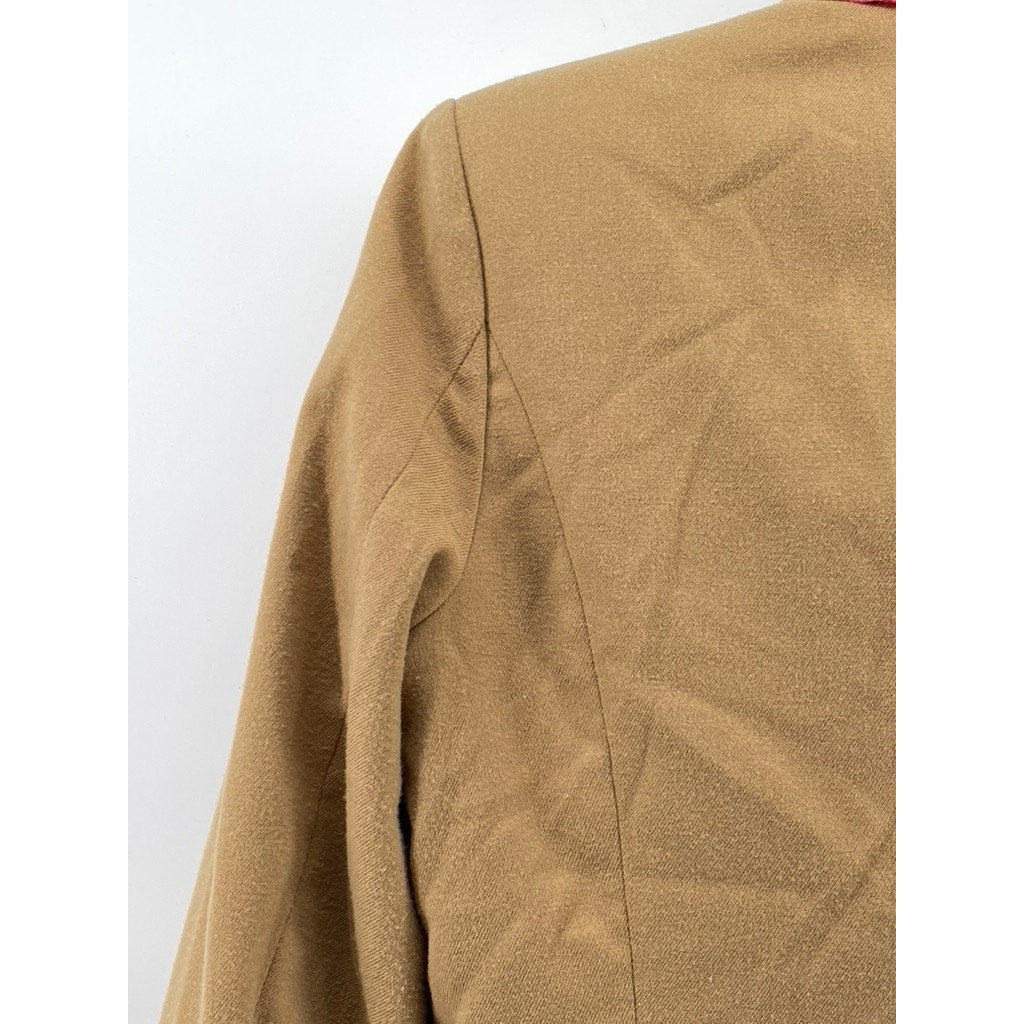 MERONA Women's Tan Single-Button Notch Lapel Blazer SZ 2