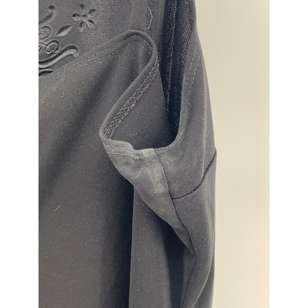 URBAN GIRL Women's Black Stamped Logo Scoop-Neck Spaghetti Strap Mini Dress SZ L