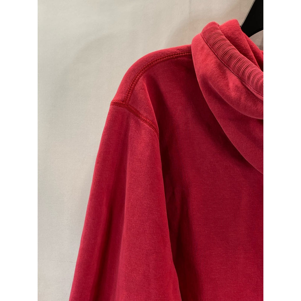 TOMMY HILFIGER Men's Primary Red Logo Regular-Fit Pullover Drawstring Hoodie SZL