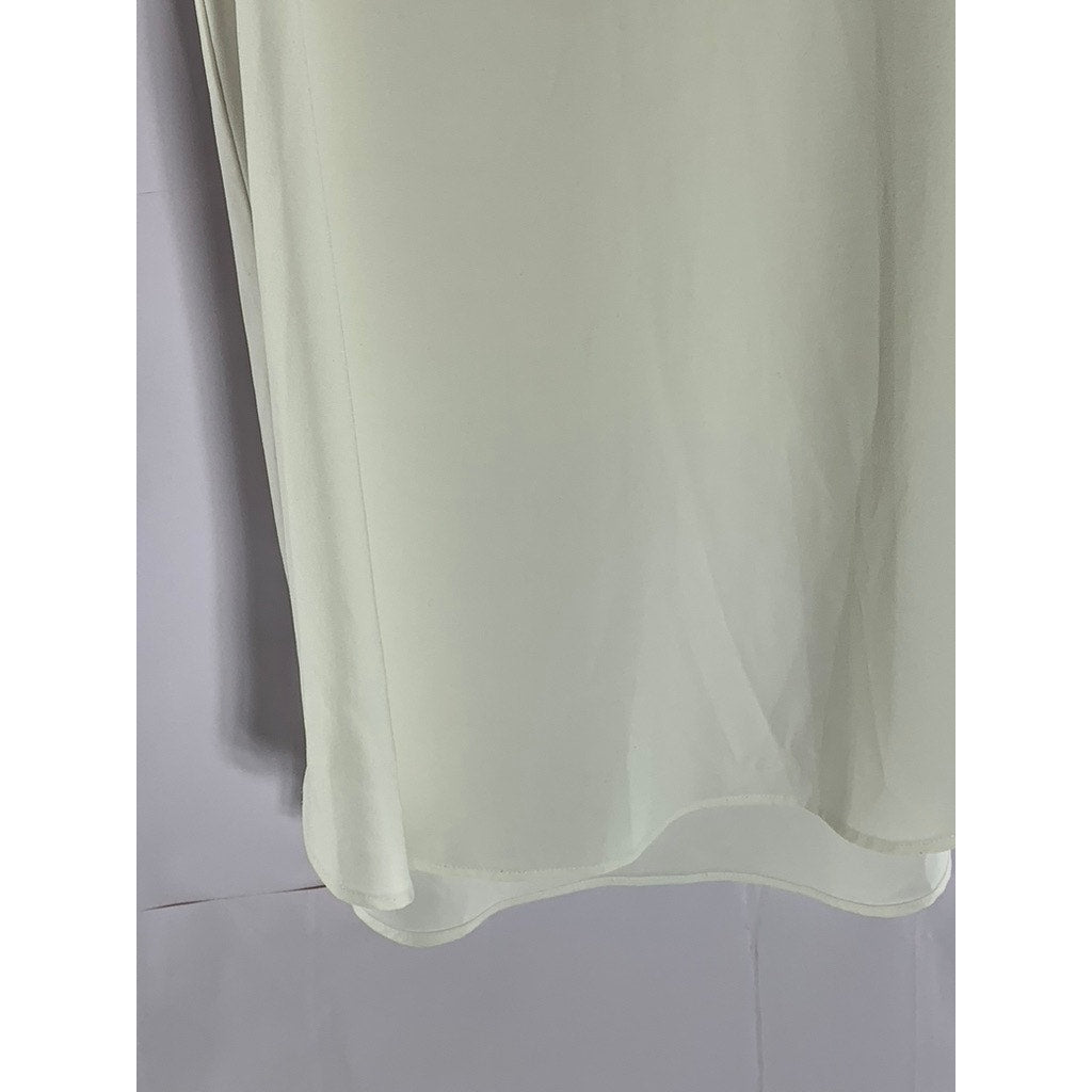 ABS By Allen Schwartz Women’s White/Black Crewneck Casual Tank Dress SZ S