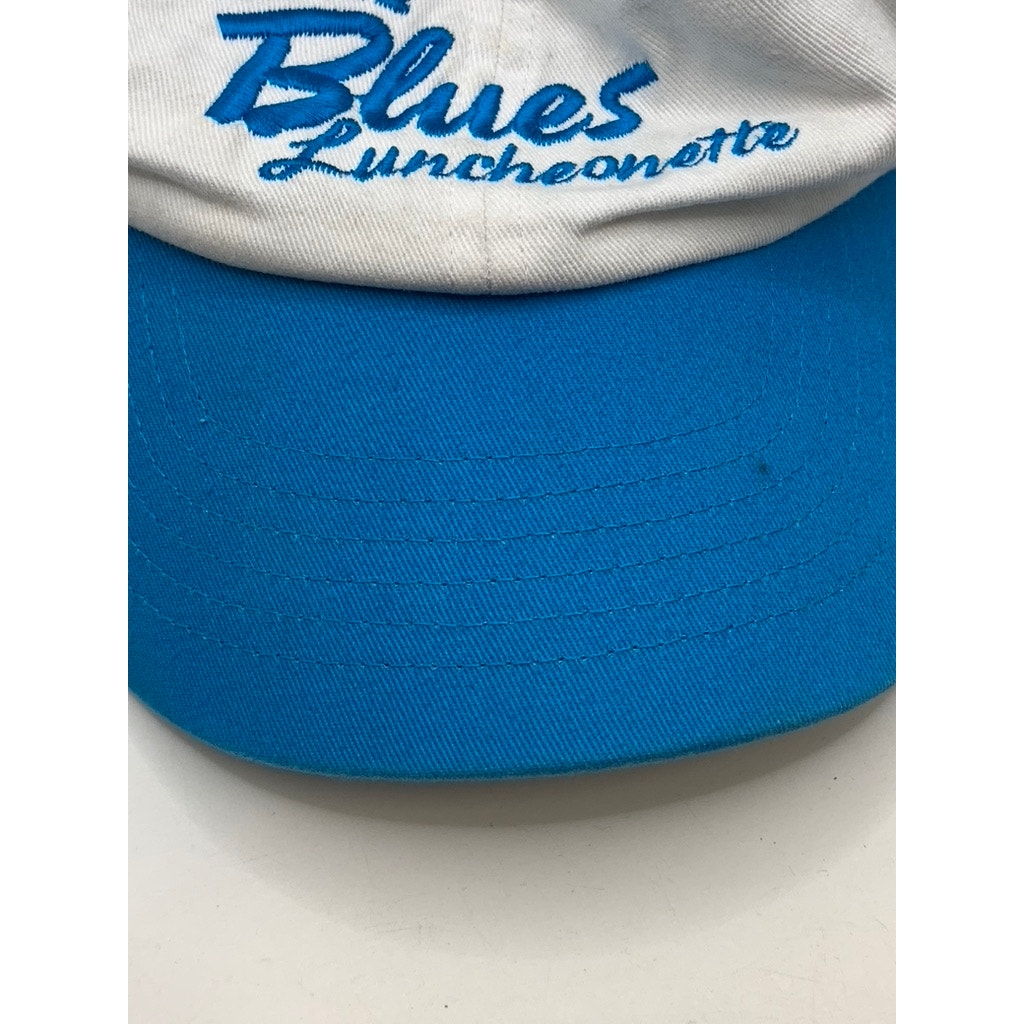 NEWHATTAN Men's White-Blue Embroidered Baseball Hat SZ OS