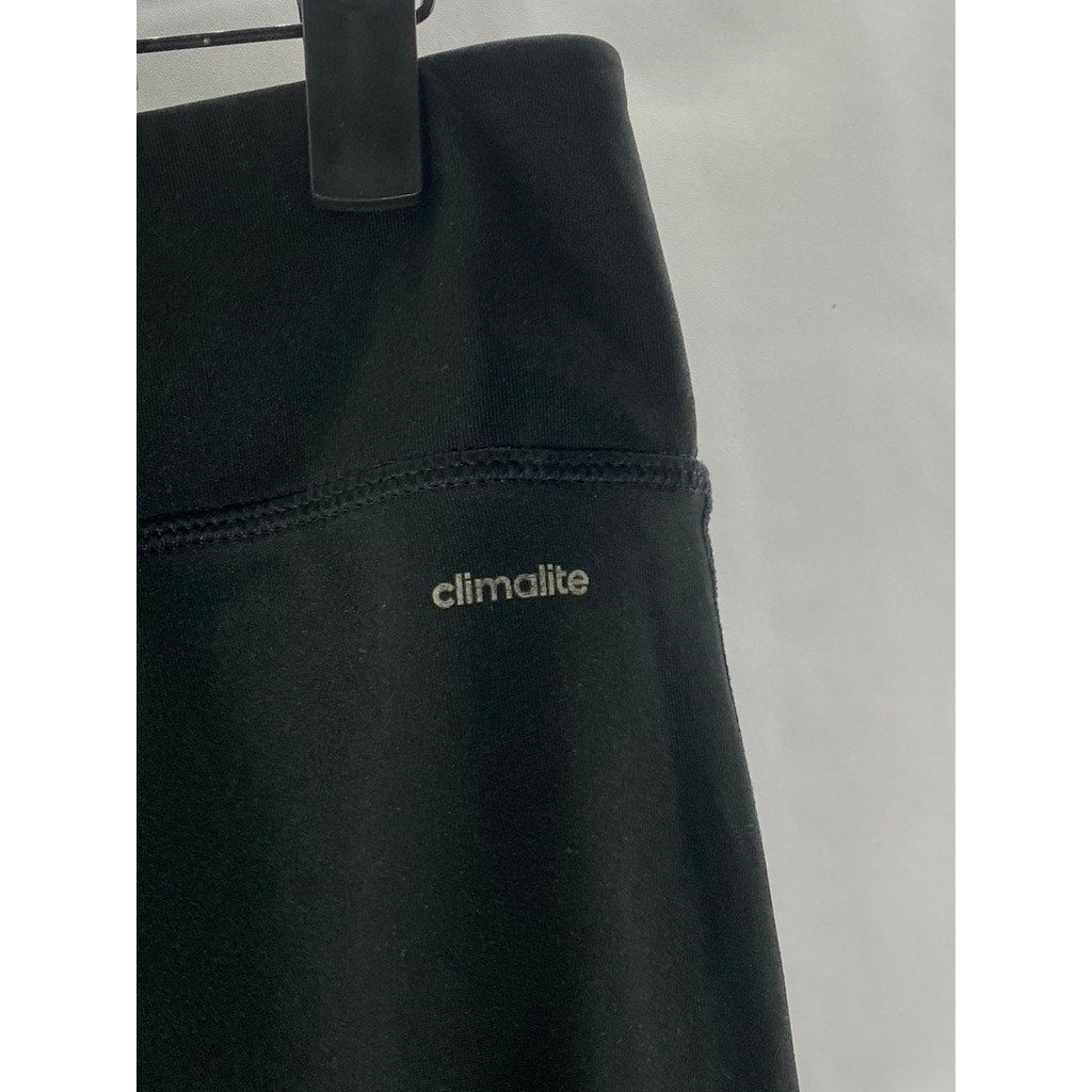 ADIDAS Women's Black Solid Climalite Stretch Leggings SZ L