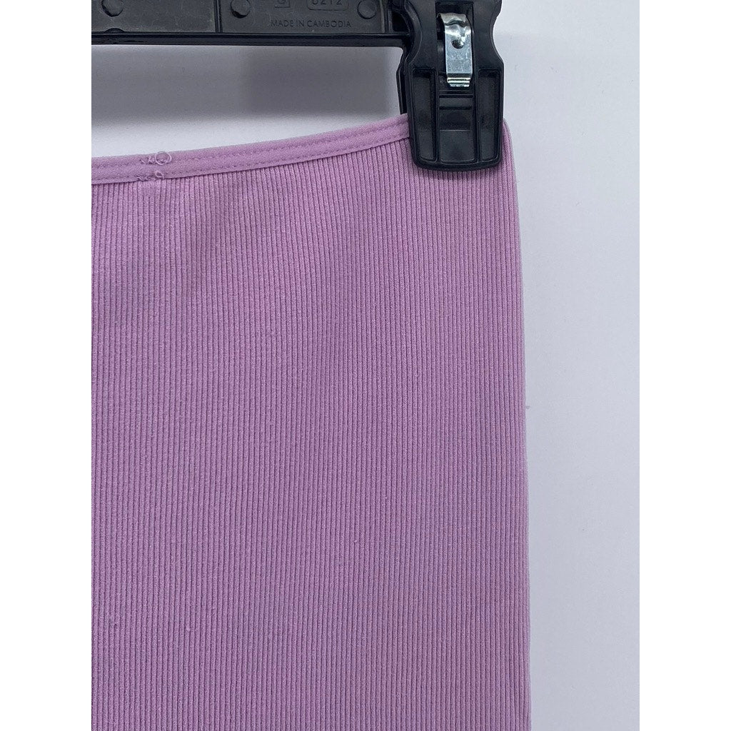 JAM + JELLY Women's Lilac Stretch Ribbed Strapless Bodycon Dress SZ S/M