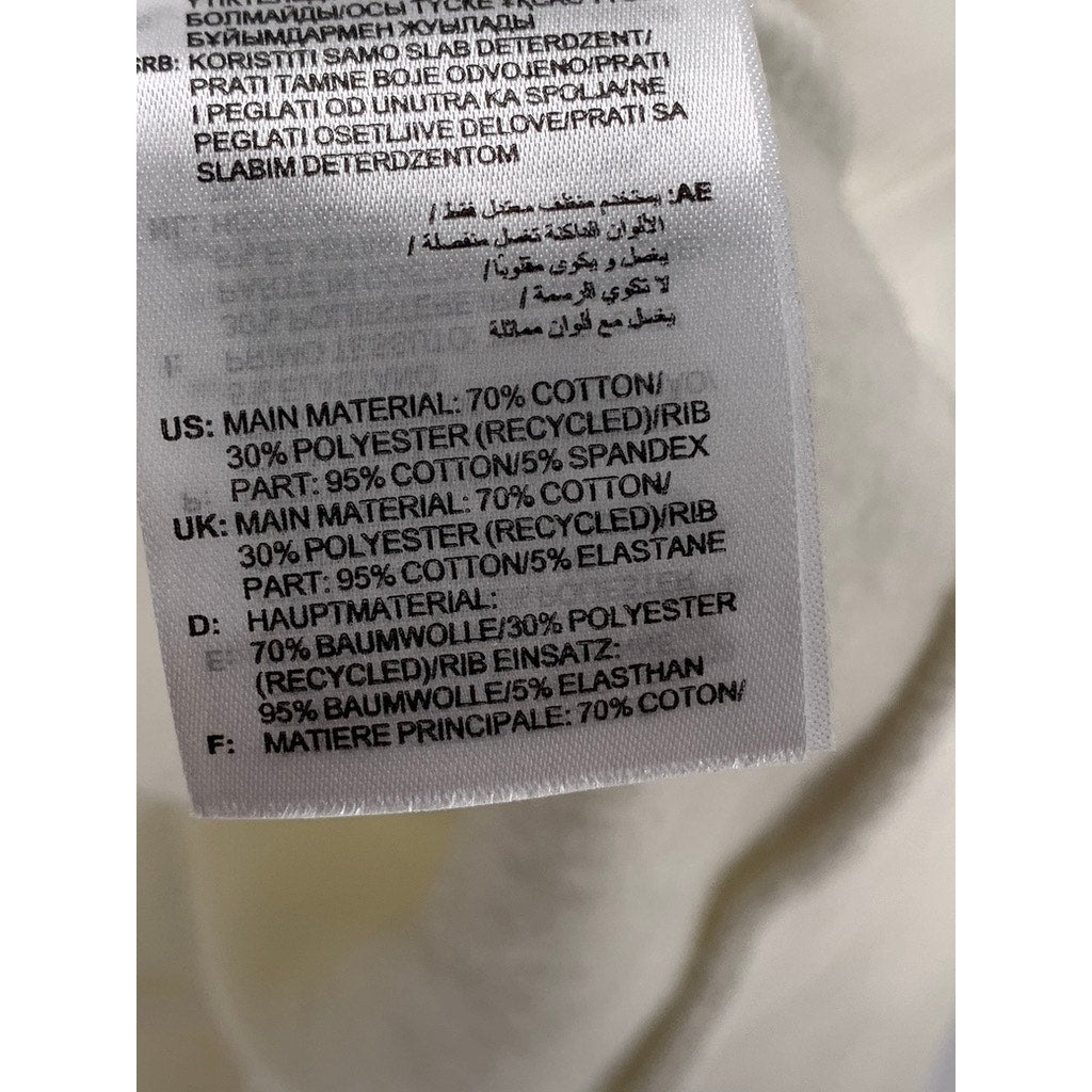 ADIDAS Men's White Embroidered Trefoil Sweatshirt SZ M