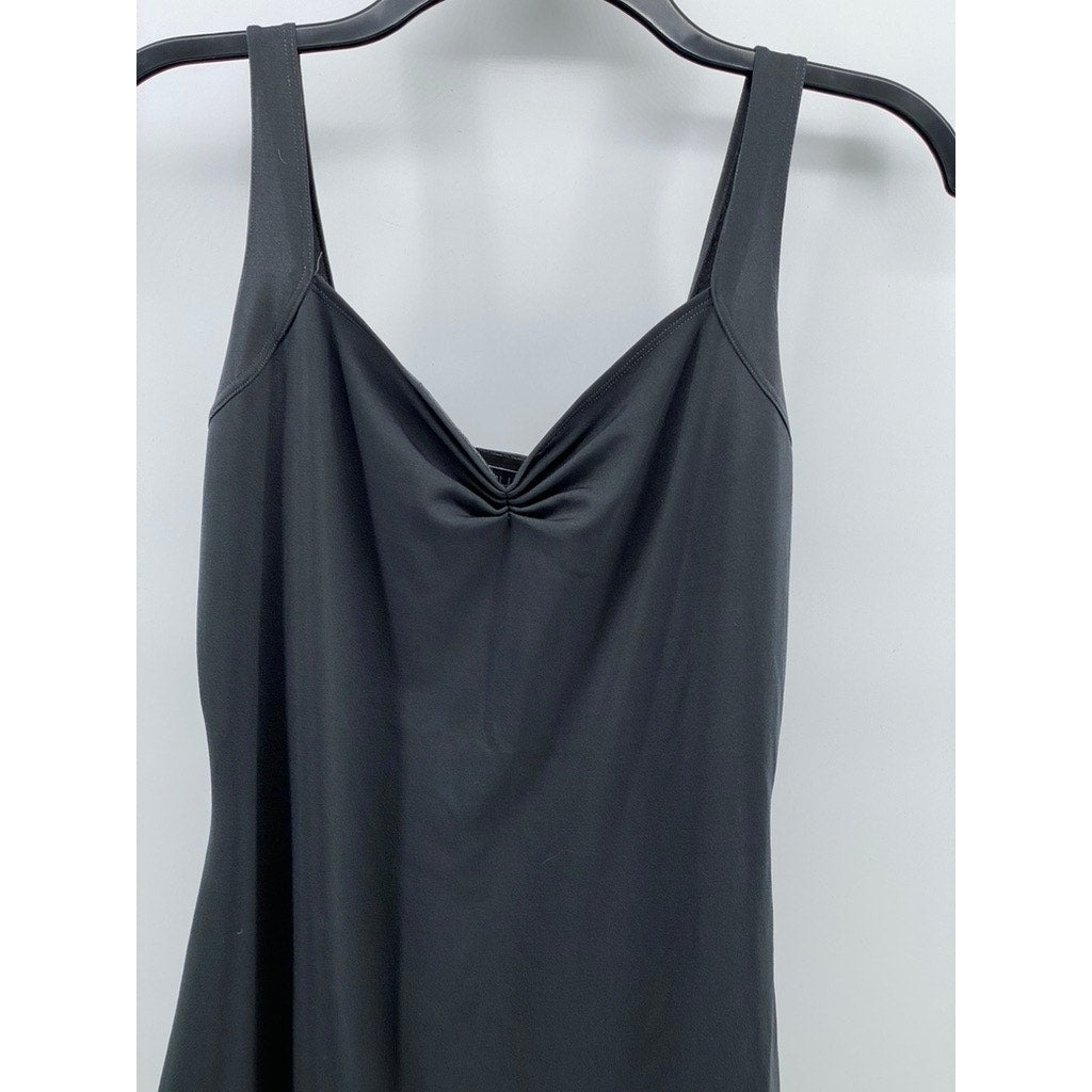 CEDUXION Women's Charcoal Gray Vintage 90's V-Neck Mini Dress SZ M