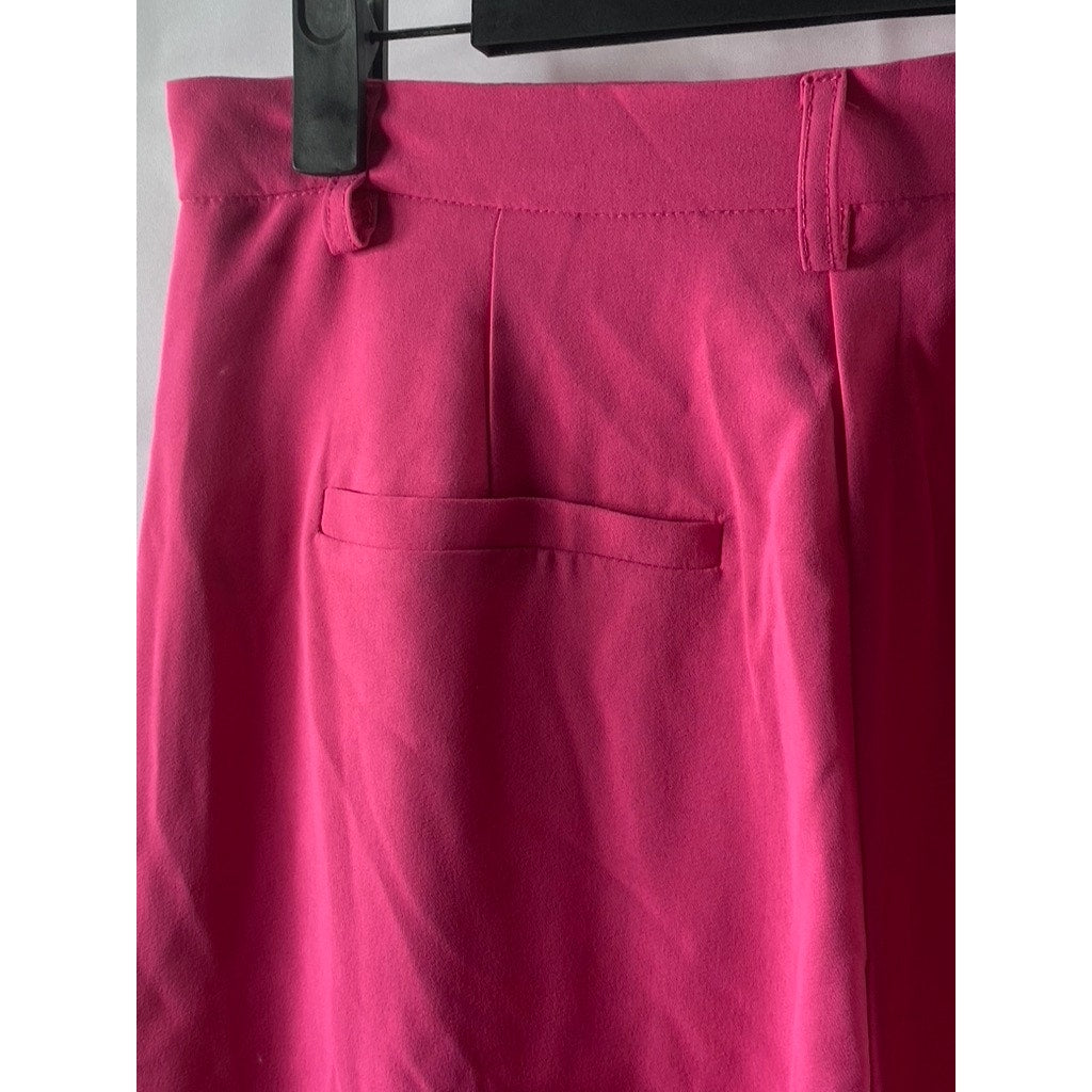 FOREVER 21 Women’s Fuchsia Long Wide-Leg Pant SZ L