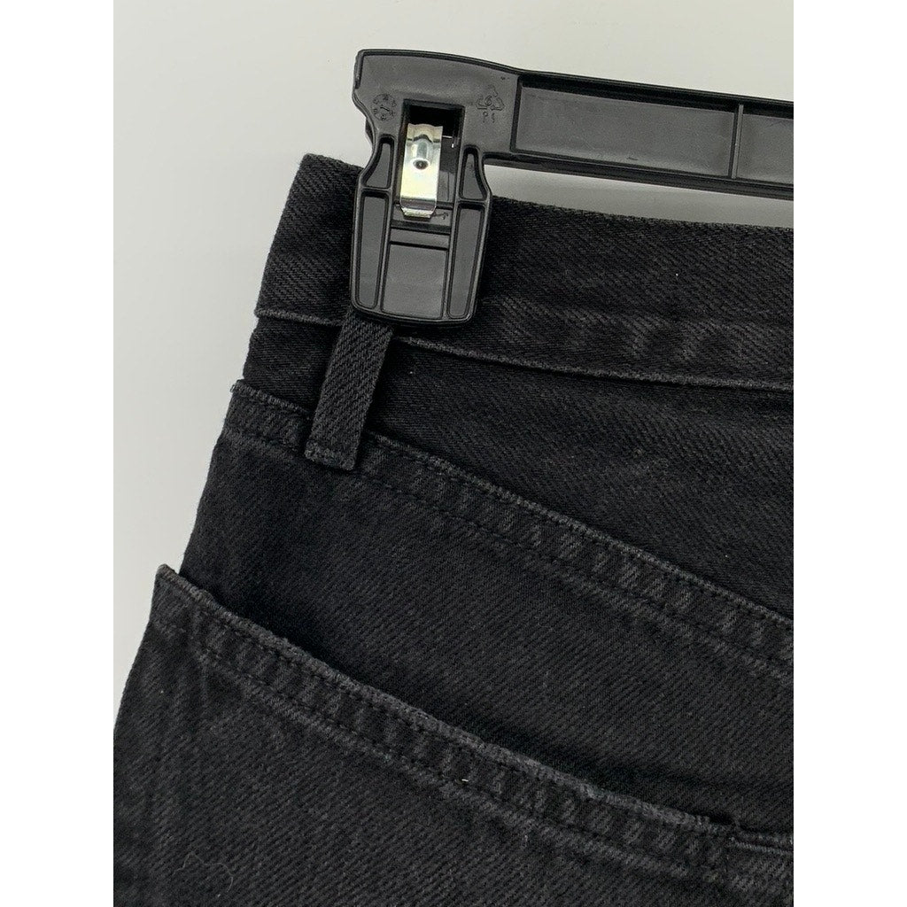 FRAME DENIM Women's Nightingale Black Le Original Tulip Cut-Off Shorts SZ 25