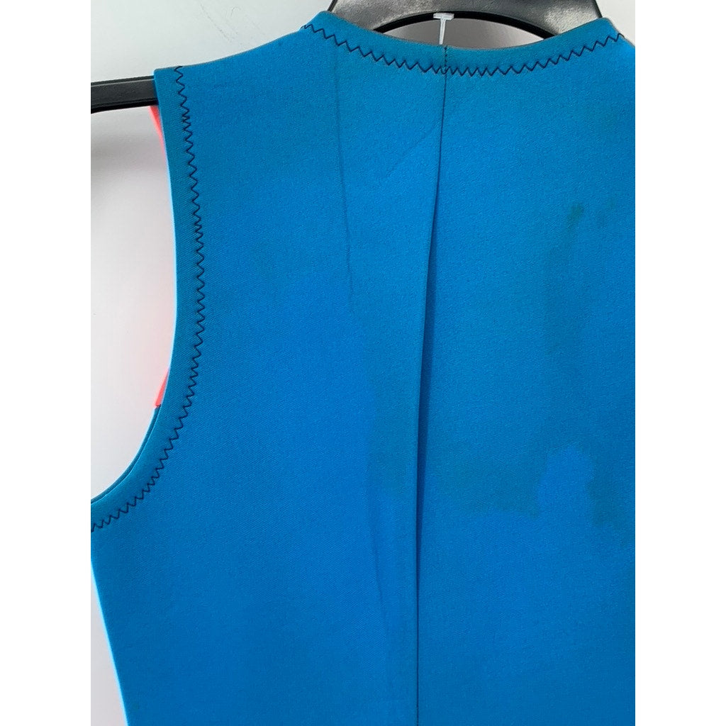 JET PILOT Women's Neon Pink-Blue F-16 Sleeveless Spring Jetski Wetsuit SZ 4