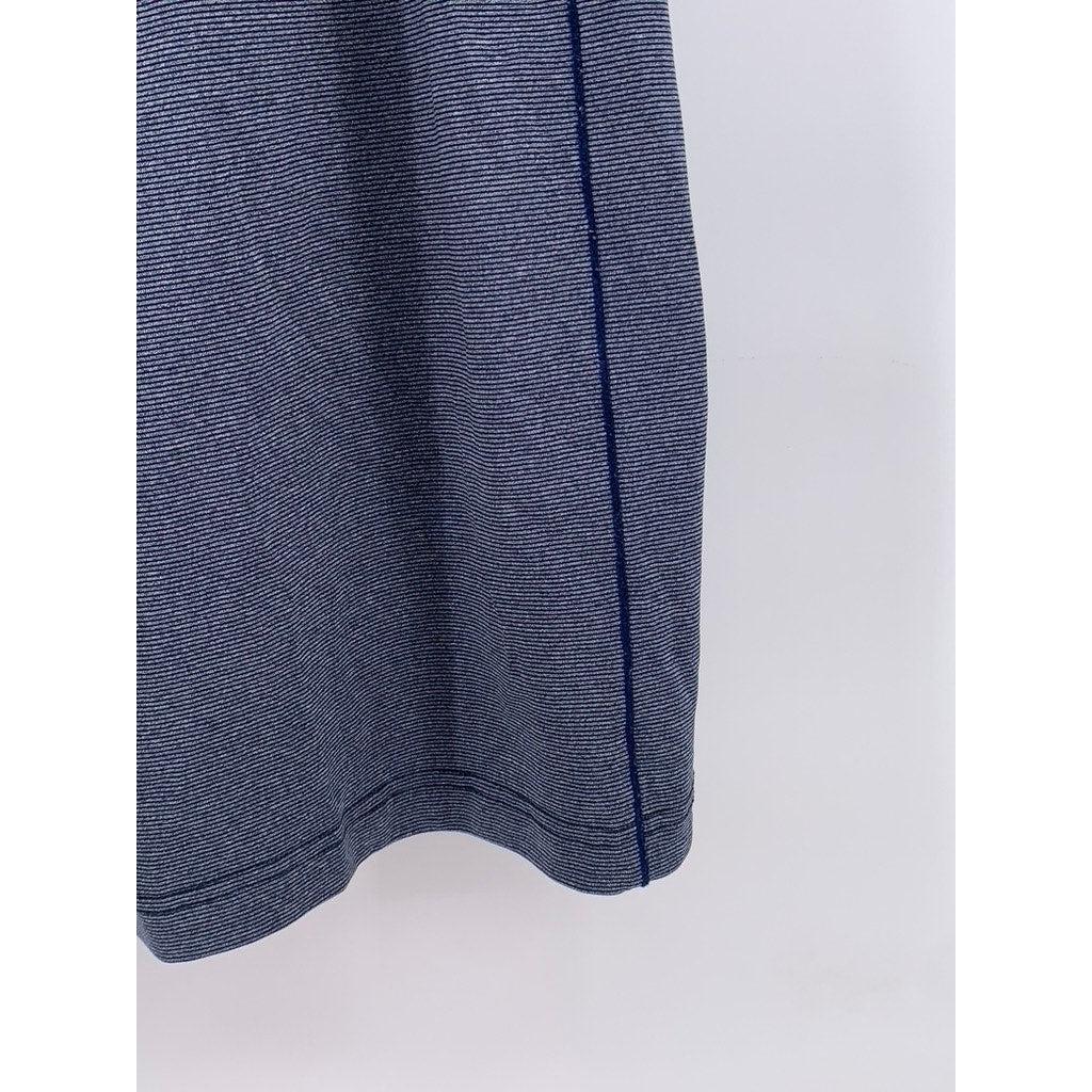 90 DEGREE Men's Navy Elastic Waistband Sports Exercise Shorts SZ L