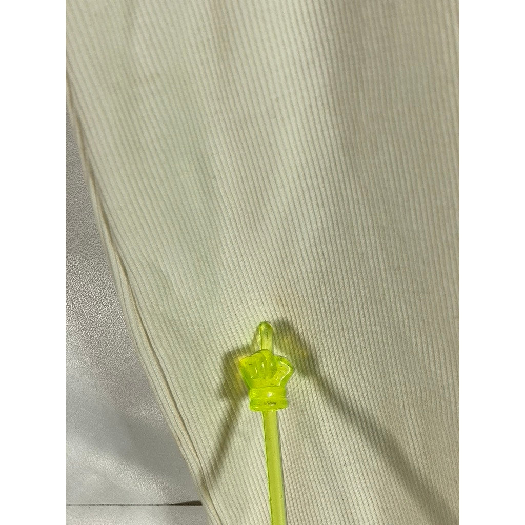 DAILY PAPER Women's Beige Ribbed Erib Crewneck Sleeveless Mini Dress SZ M