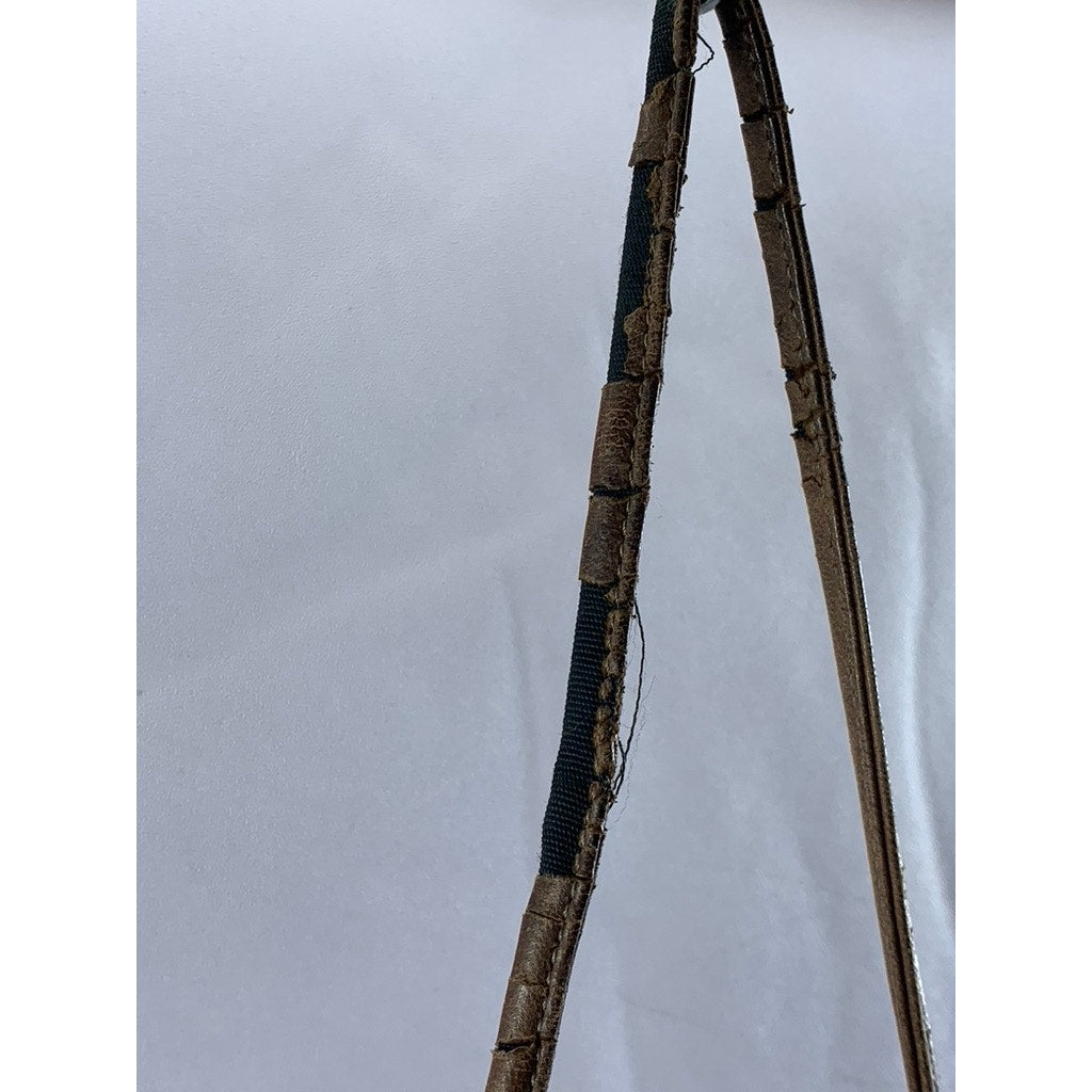 REVA Women's Brown Ribbed Faux Leather Round Cross Body Bag