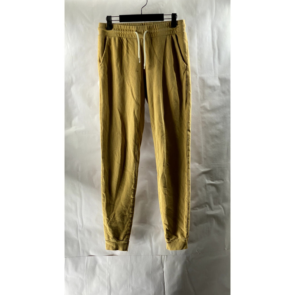 MATE Women's Mustard Yellow Drawstring Waist Pull-On Casual Sweatpants SZ S