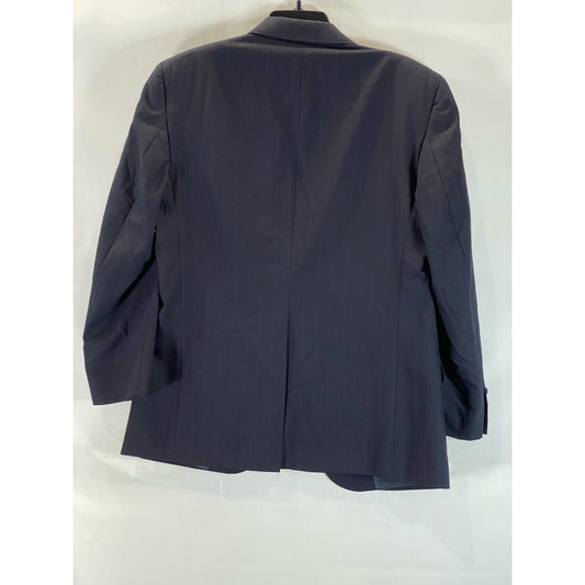 HALSTON Today's Man Men's Navy Pure Wool Vintage Two-Button Blazer SZ 40R