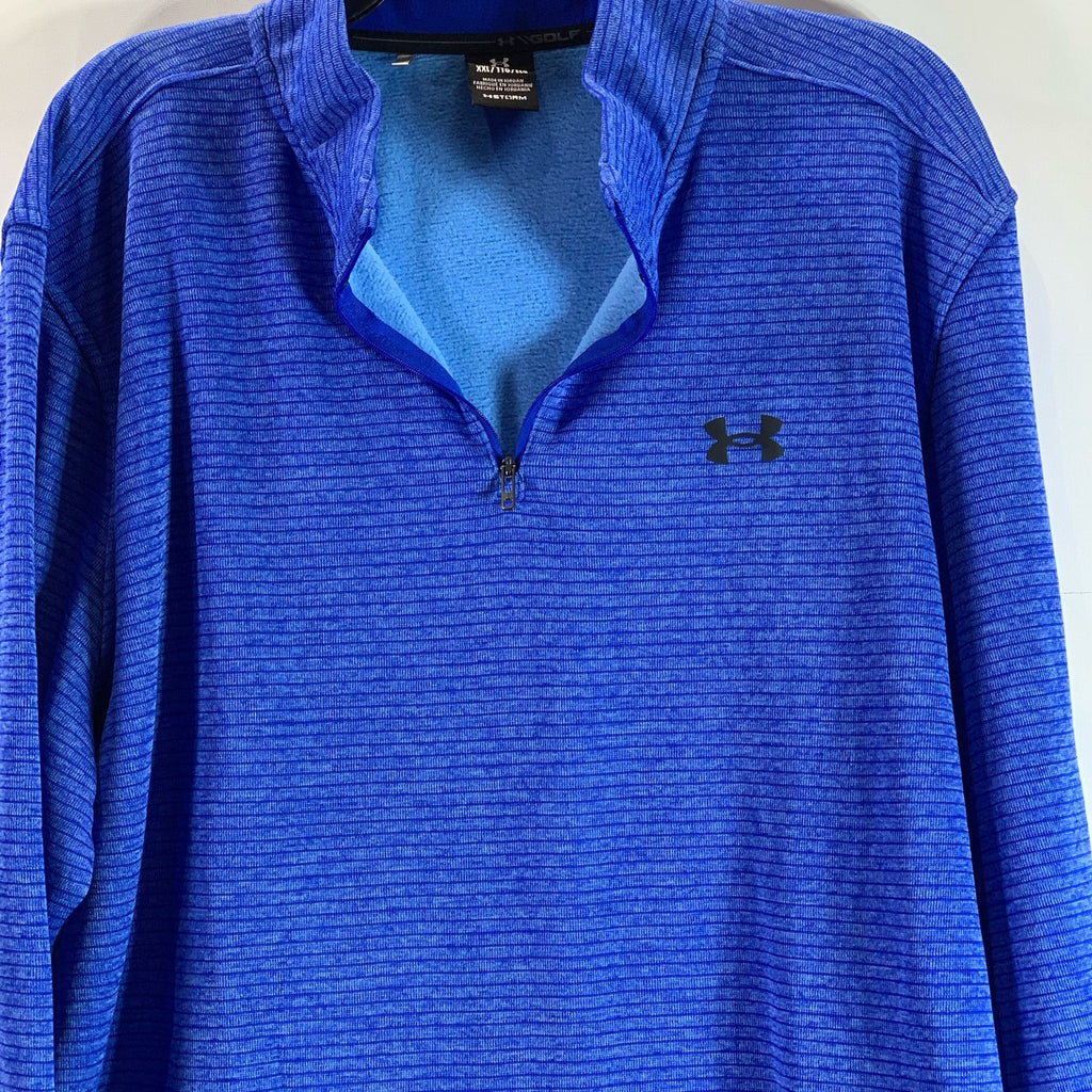 UNDER ARMOUR Men's Team Royal/Water/Black UA Storm Quarter-Zip Pullover SZ 2XL