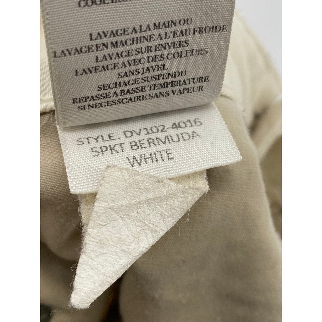 VINCE. Women's White Denim Five-Pocket Bermuda Shorts SZ 24