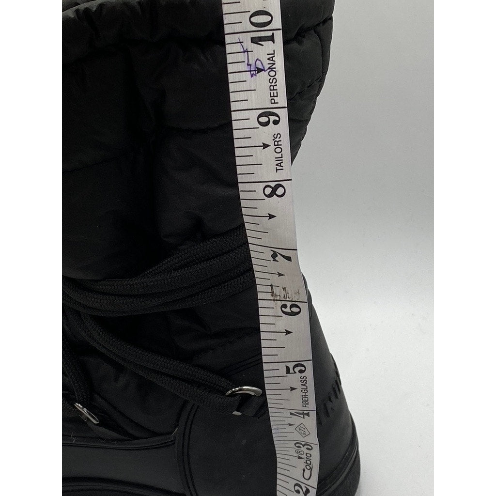 INUIKII Women's Black Tall Lace-Up Quilted Winterwear Boots SZ US9