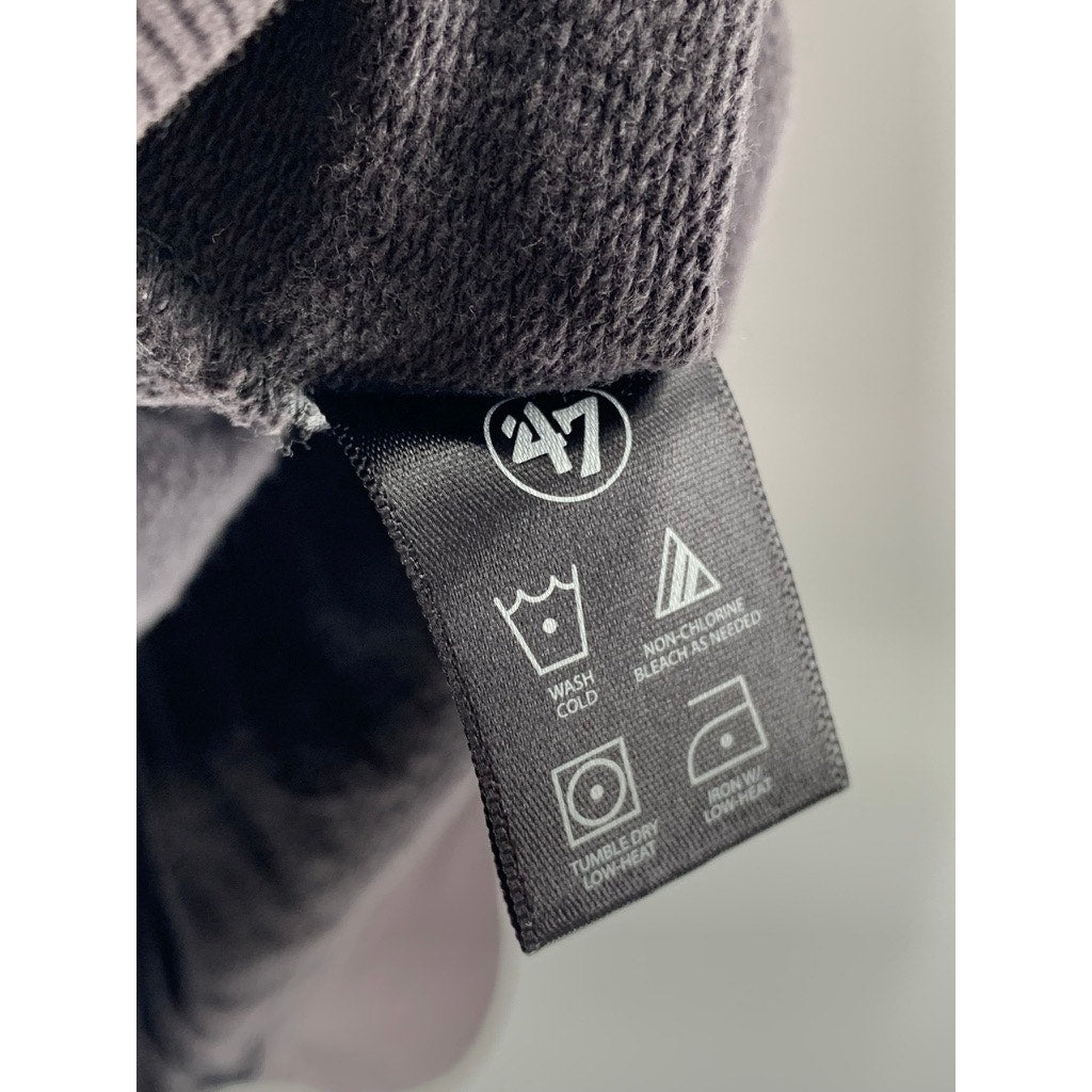 47' BRAND Men's Gray Michigan Patch Logo Long Sleeve Pullover Hoodie SZ M