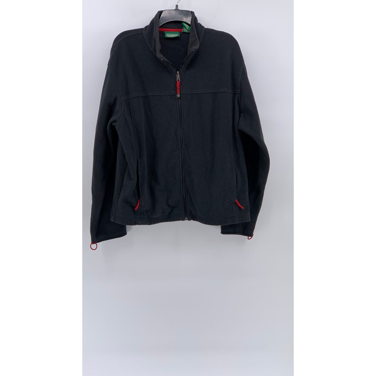 L.L. BEAN Men’s Vintage 90's Black Fleece Long Sleeve Zip-Up Sweater SZ L