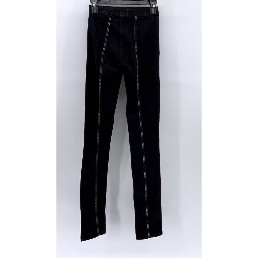 ZARA Women's Black Split Hem Skinny Jeans SZ 0