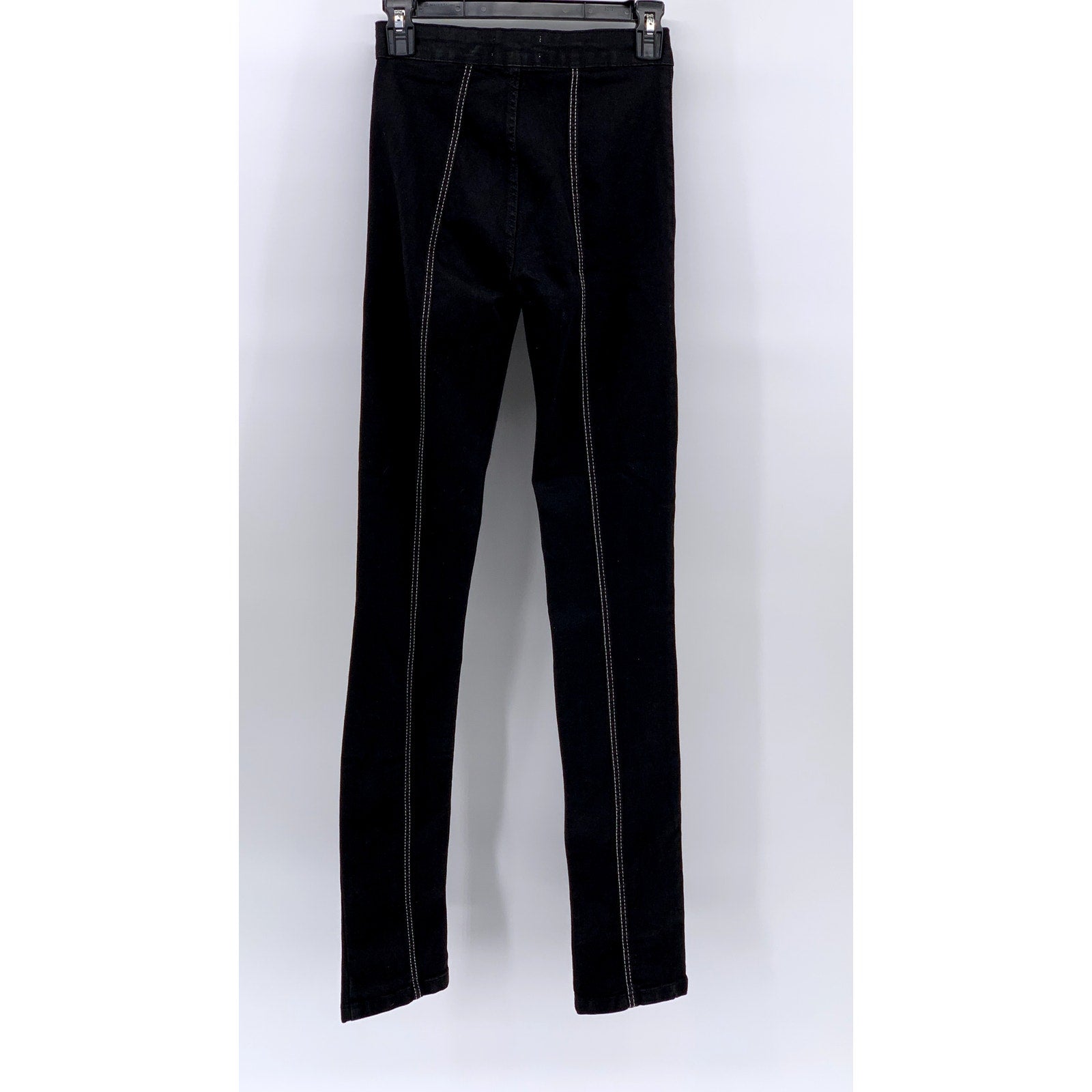 ZARA Women's Black Split Hem Skinny Jeans SZ 0