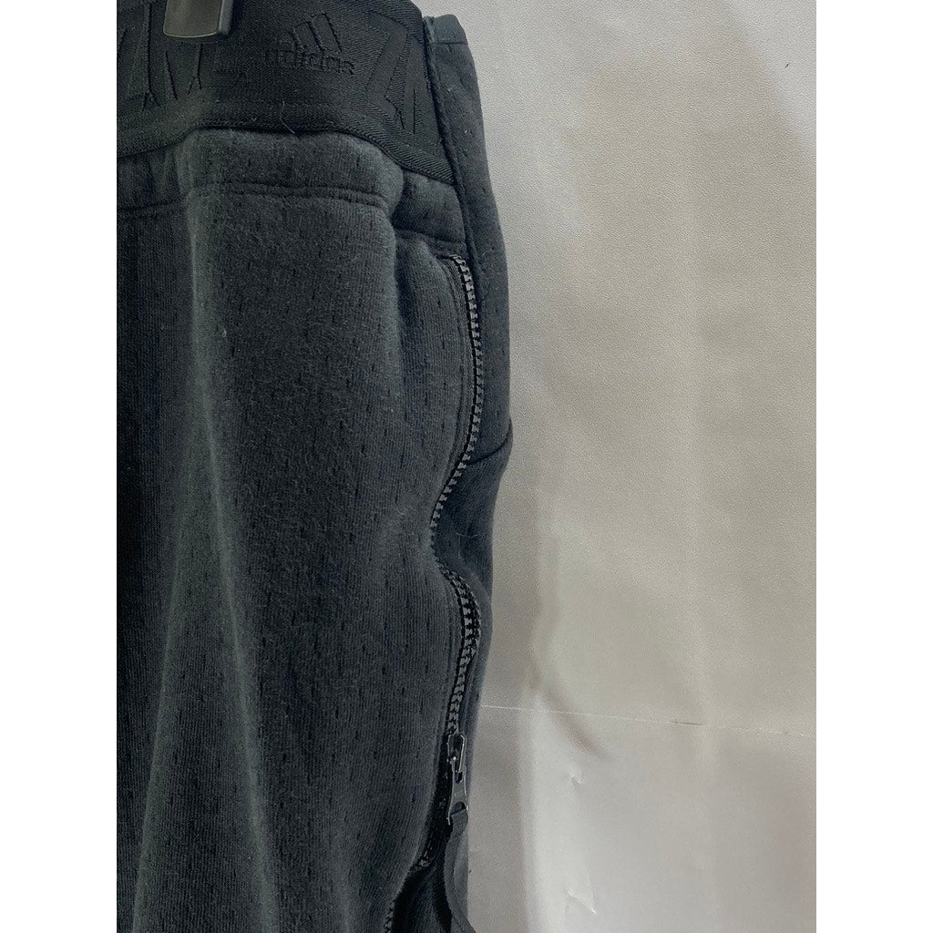 ADIDAS Women's Black Casual Z.N.E Side Zipper Cuffed Pull-On Drawstring Pant SZM