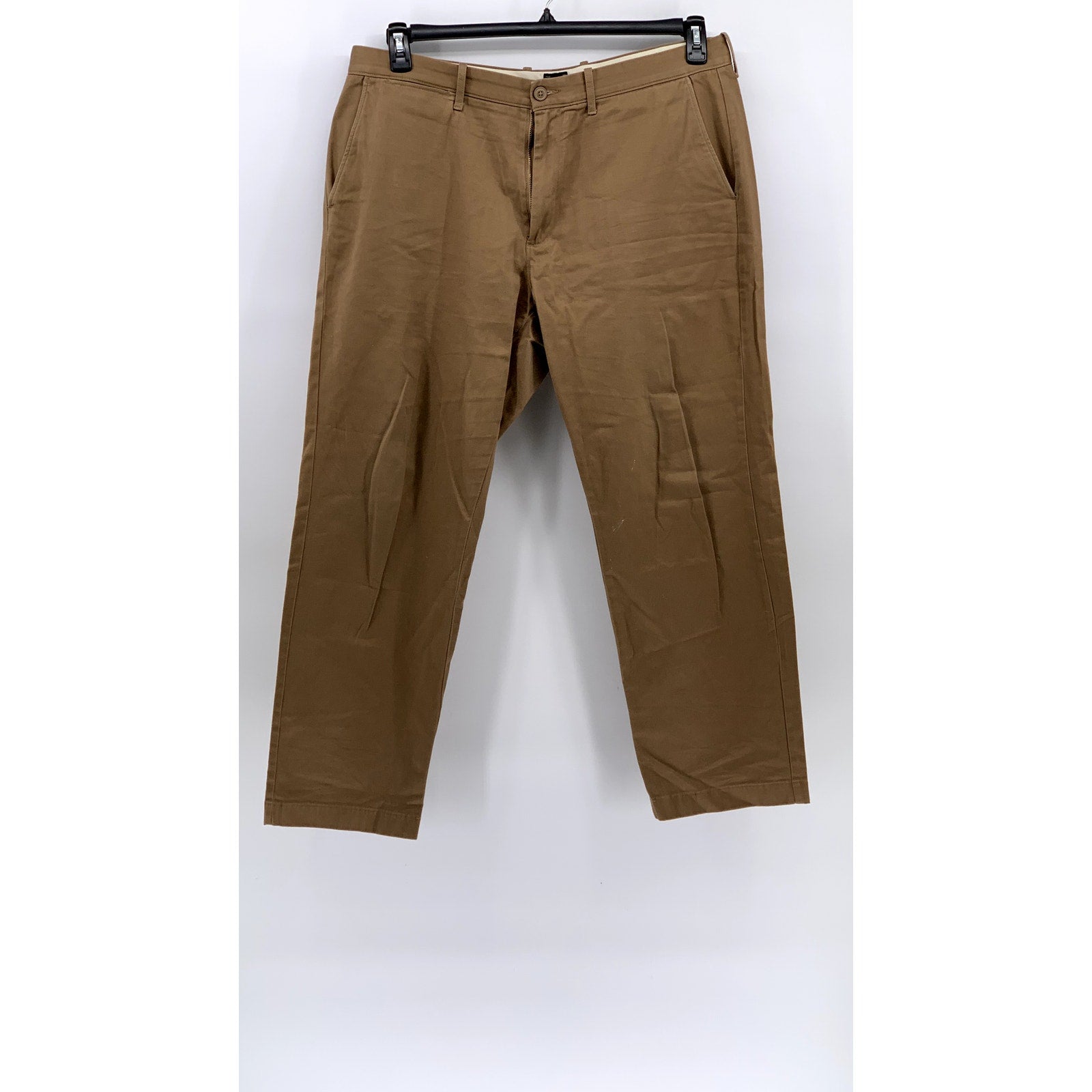 J.CREW Men's Tan 1450 Relaxed-Fit Straight Leg Stretch Chino Pant SZ 35Z30