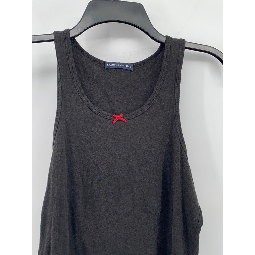 BRANDY MELVILLE Women's Black Scoop-Neck Casual Pullover Tank Top SZ OS