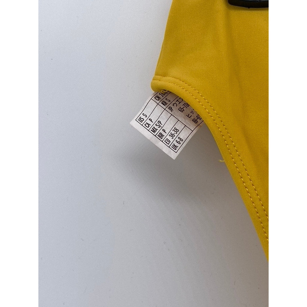 FOREVER 21 Women's Mustard Yellow Strappy Medium Coverage Bikini Bottom SZ S