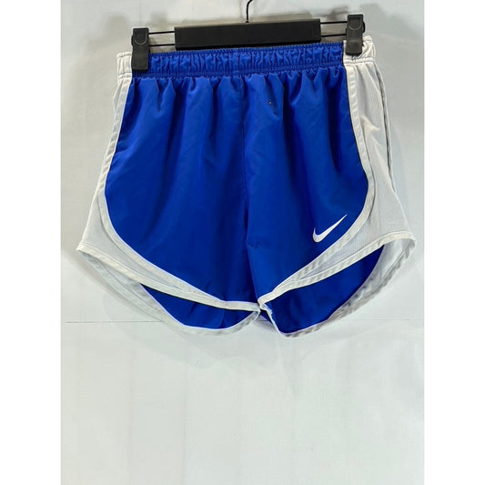 NIKE Women's Blue/White Dry Tempo Pull-On Running Shorts SZ S