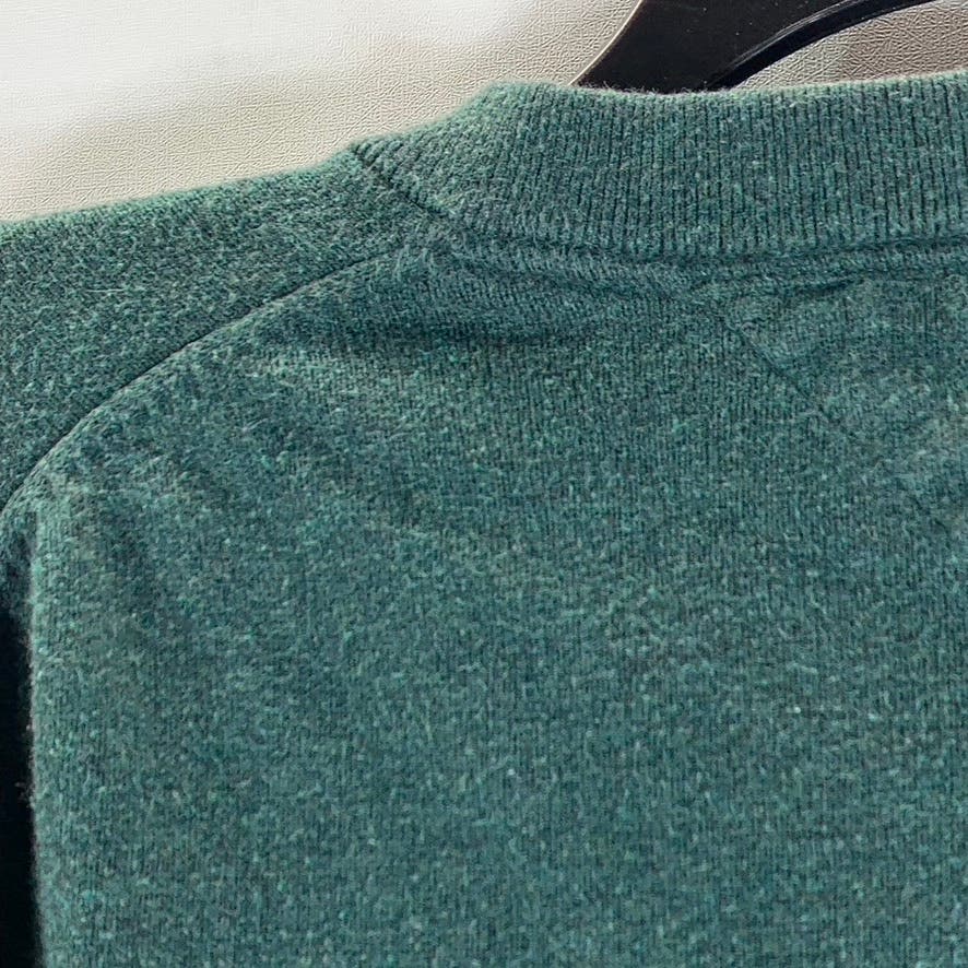 TOMMY HILFIGER Men's Dark Green V-Neck Cotton Pullover Sweater SZ XL