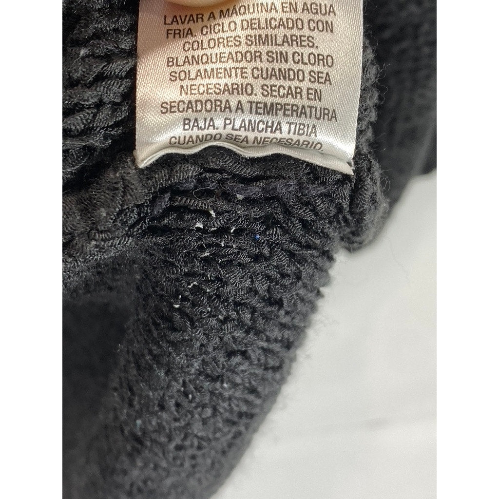 STYLE & CO Women's Black Knit Long Sleeve Crewneck Pullover Sweater SZ L