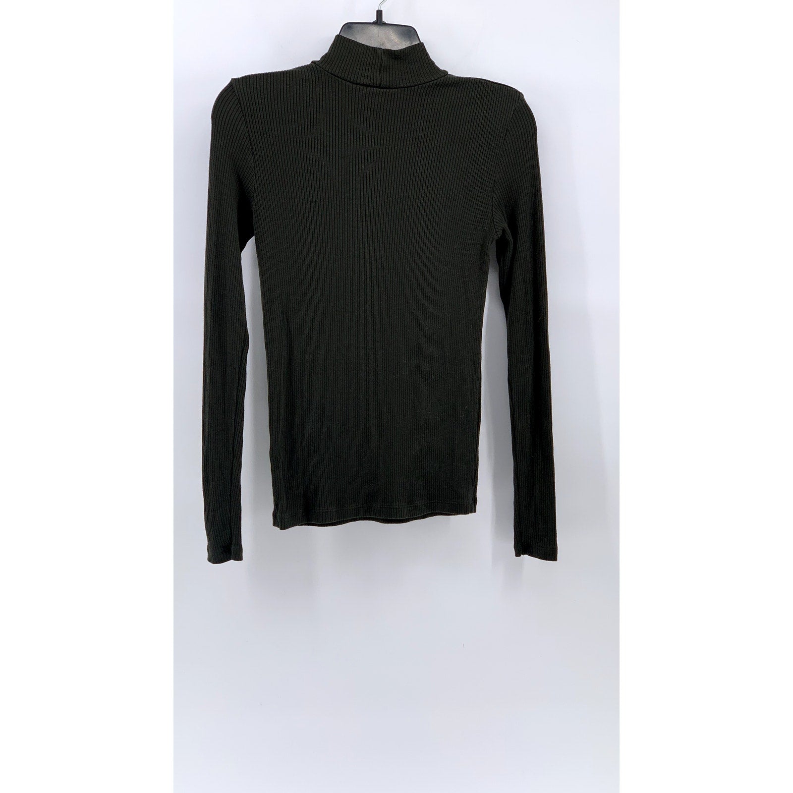 UNIQLO Women's Olive Ribbed HeatTech Ultra Warm High-Neck Long Sleeve Top SZ XS