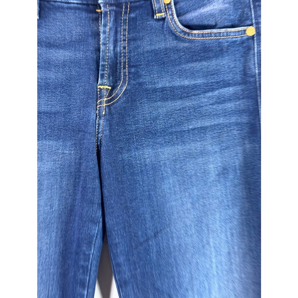 7 FOR ALL MANKIND Women's Dark Kimmie Mid-Rise Bootcut Denim Jeans SZ 25
