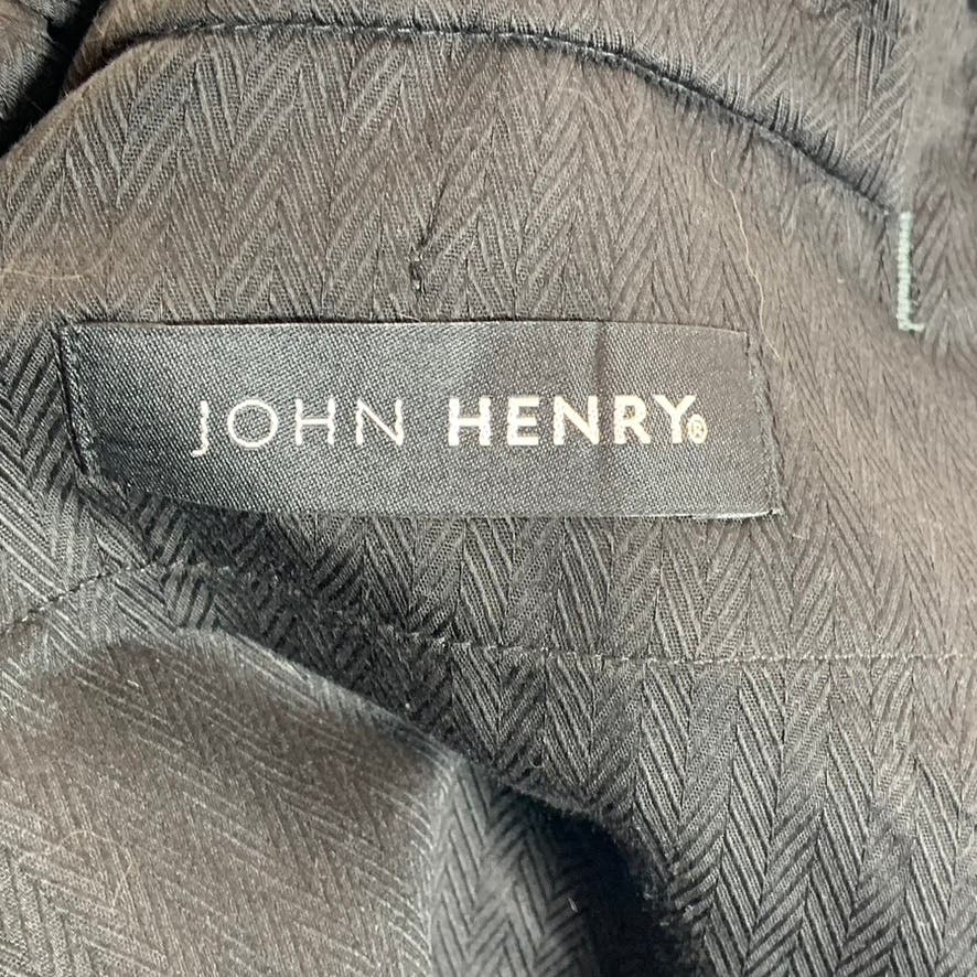 JOHN HENRY Men's Heather Charcoal Classic Fit Flat Front Trouser Pants SZ 36x30