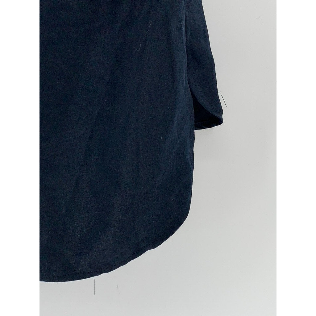 CARGO CREW Women's Navy Solid Half-Button Short Sleeve Uniform Shirt SZ 14(US10)