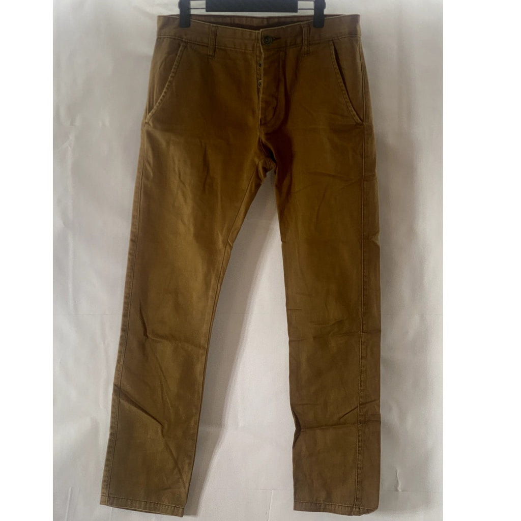 DR. DENIM JEANSMAKER Men's Tan Button-Fly Straight-Leg Four-Pocket Jeans SZ30X32