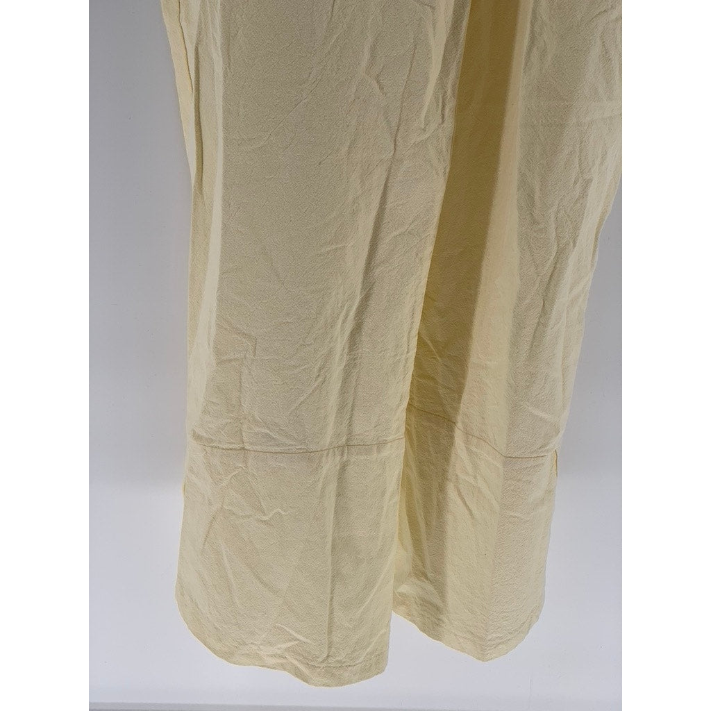 UNBRANDED Women's Beige Cotton-Linen Jumpsuit Overall SZ XL