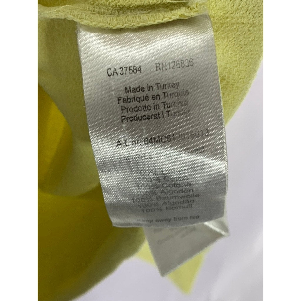 J. LINDEBERG Men's Yellow Crewneck Immo Long Sleeve Summer Sweatshirt SZ S