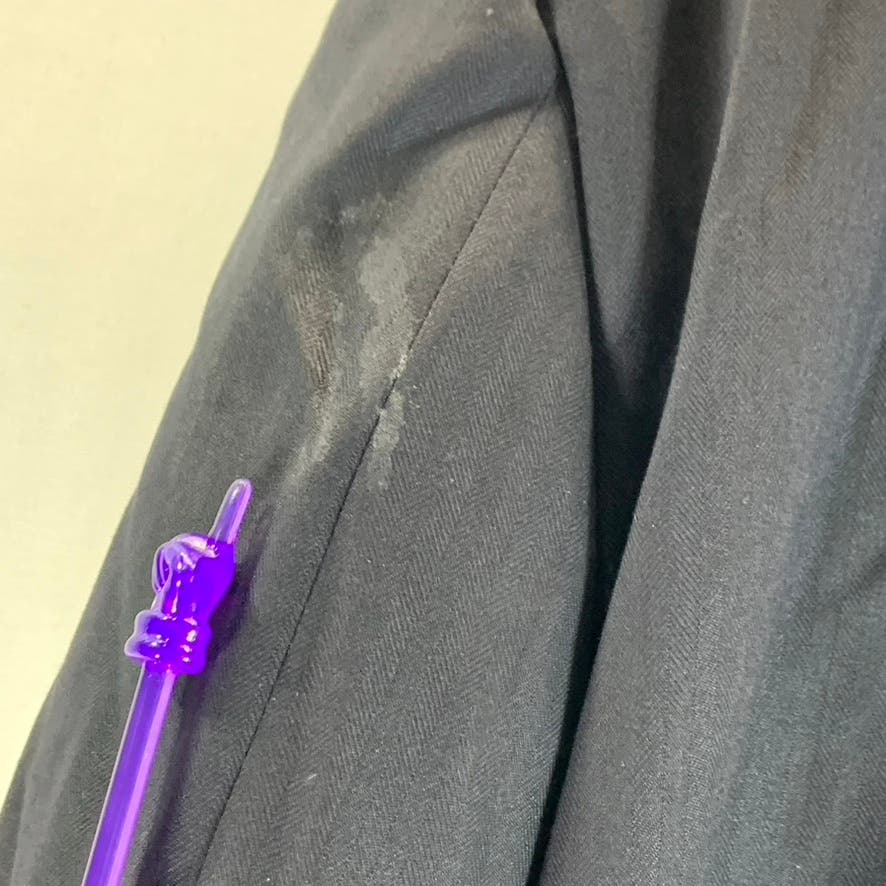 BROOKS BROTHERS Men's Black Wool Herringbone Two-Button Blazer SZ 48R